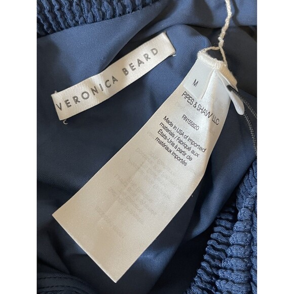 Veronica Beard Azoia High Waist Bikini Swimsuit Bottom In Riviera Blue Sz M New - Picture 9 of 13